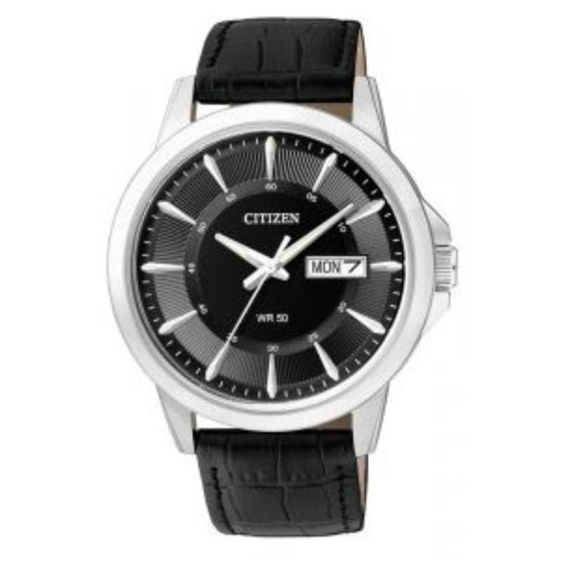 Citizen Gents Quartz Leather Strap Watch BF2011-01E Black