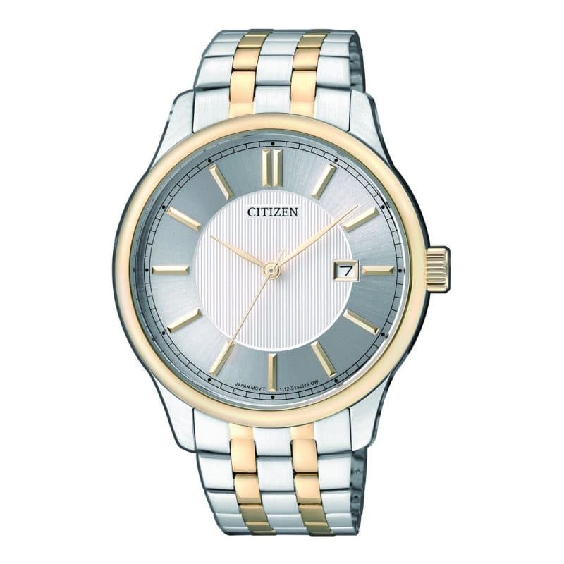 Citizen Stainless Steel With Two-Tone Gold Plating Gents Watch BI1054-55A
