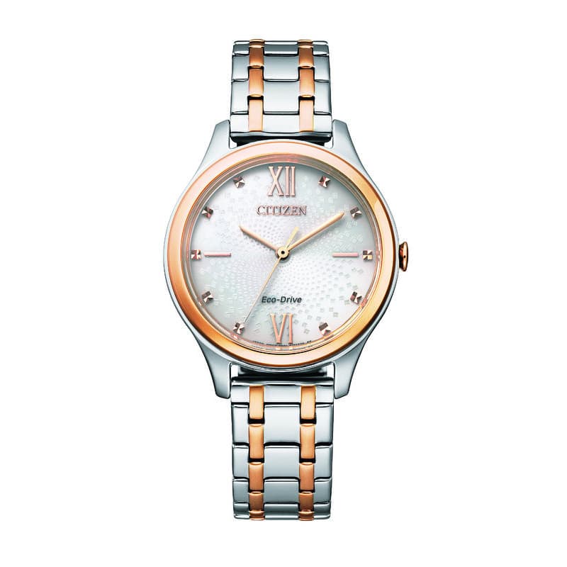 Citizen Stainless Steel Ladies Watch EM0506-77A Copper and Golden