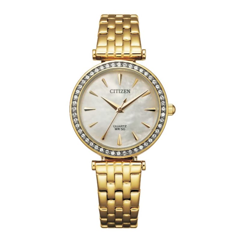 Citizen Ladies Quartz Stainless Steel Watch ER0212-50Y Marble White