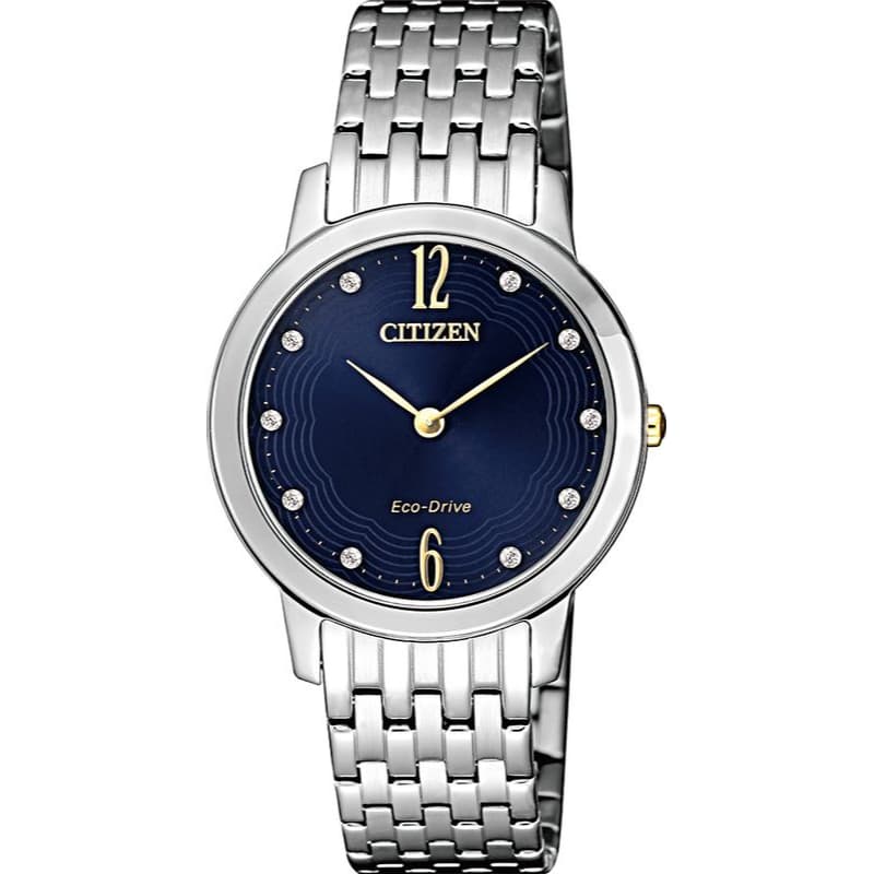 Citizen Ladies Eco-Drive Stainless Steel Strap Watch EX1498-87L Dark Blue