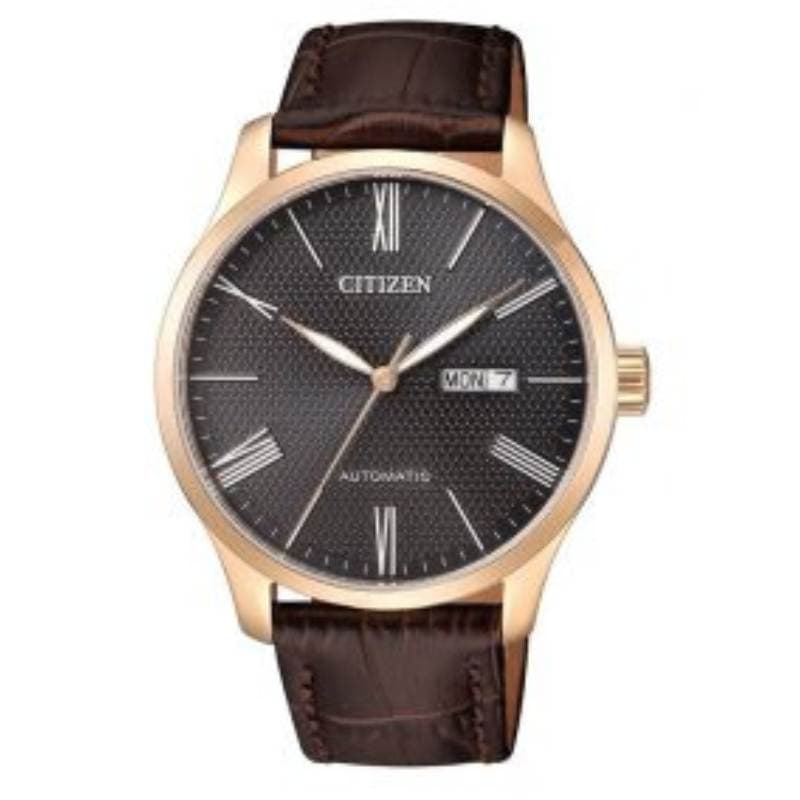 Citizen Gents Automatic Leather Strap Watch NH8353-00H Brown