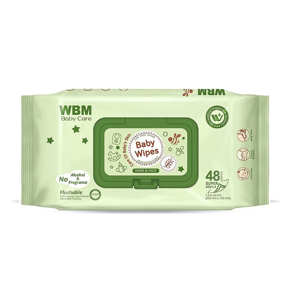 WBM Flushable Baby Wipes 48 Wipes
