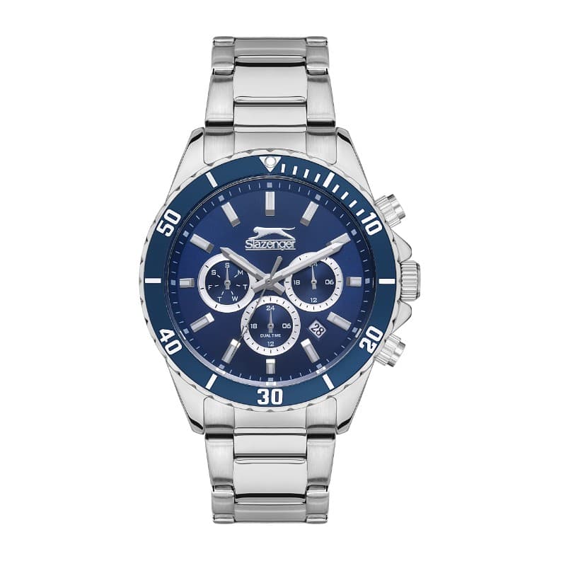Slazenger Gents Stainless Steel Watch SL.09.2091.2.04 Blue