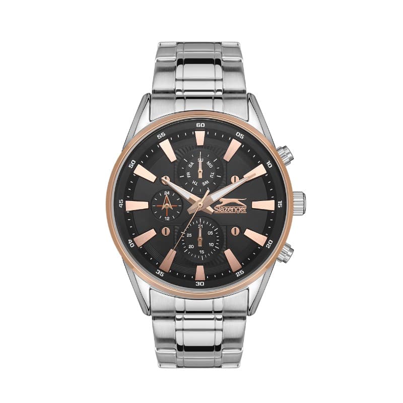 Slazenger Gents Stainless Steel Watch SL.09.2118.2.03 Black