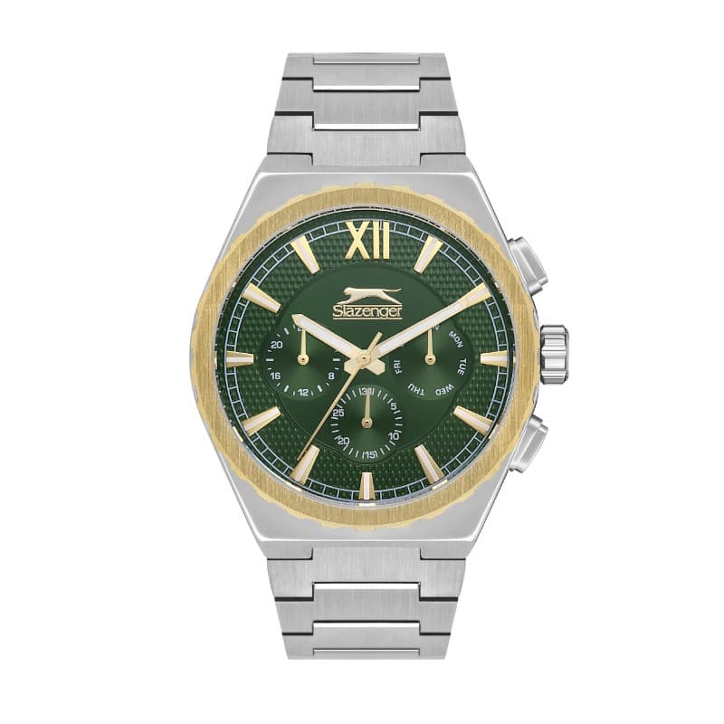 Slazenger Gents Stainless Steel Watch SL.09.2128.2.04 Green