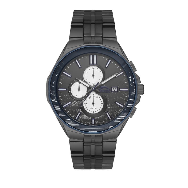 Slazenger Gents Stainless Steel Watch SL.09.2129.2.02 Black