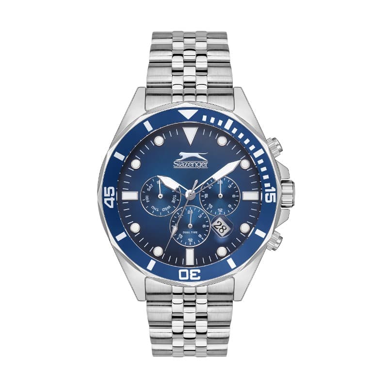 Slazenger Gents Stainless Steel Watch SL.09.2130.2.01 Blue
