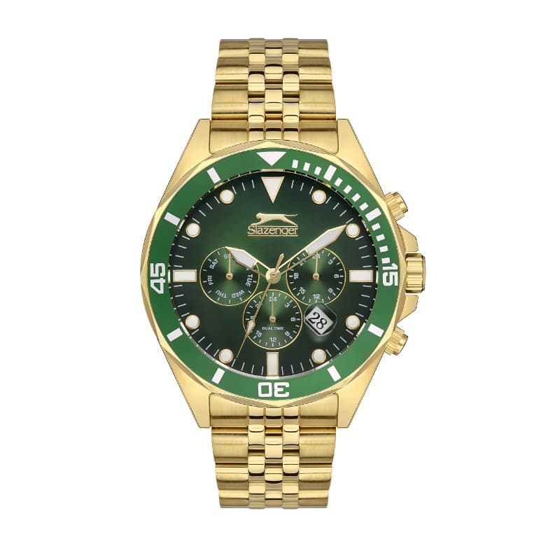 Slazenger Gents Stainless Steel Watch SL.09.2130.2.04 Green