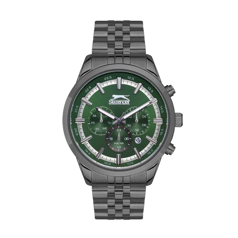 Slazenger Gents Stainless Steel Watch SL.09.2131.2.04 Green