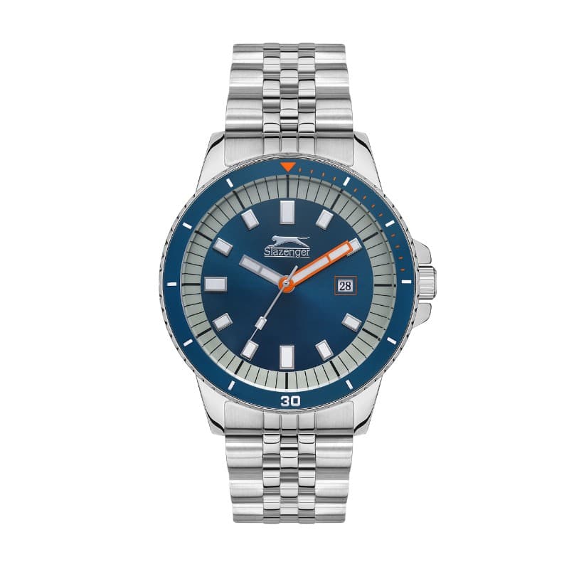 Slazenger Gents Stainless Steel Watch SL.09.2135.1.02 Blue