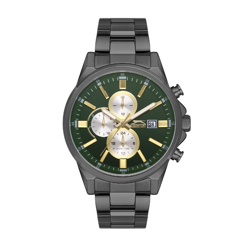 Slazenger Gents Stainless Steel Watch SL.09.2139.2.04 Green
