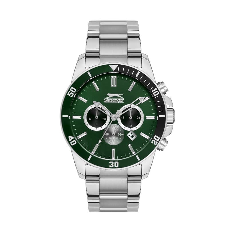 Slazenger Gents Stainless Steel Watch SL.09.2147.2.04 Green