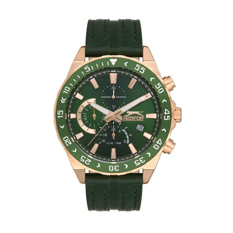 Slazenger Gents Stainless Steel Watch SL.09.2152.2.05 Green