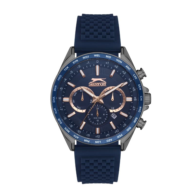 Slazenger Gents Stainless Steel Watch SL.09.2179.2.03 Blue