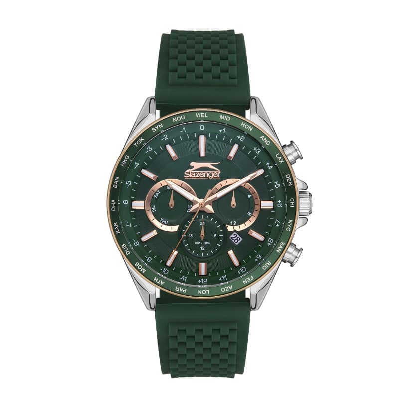 Slazenger Gents Stainless Steel Watch SL.09.2179.2.04 Green
