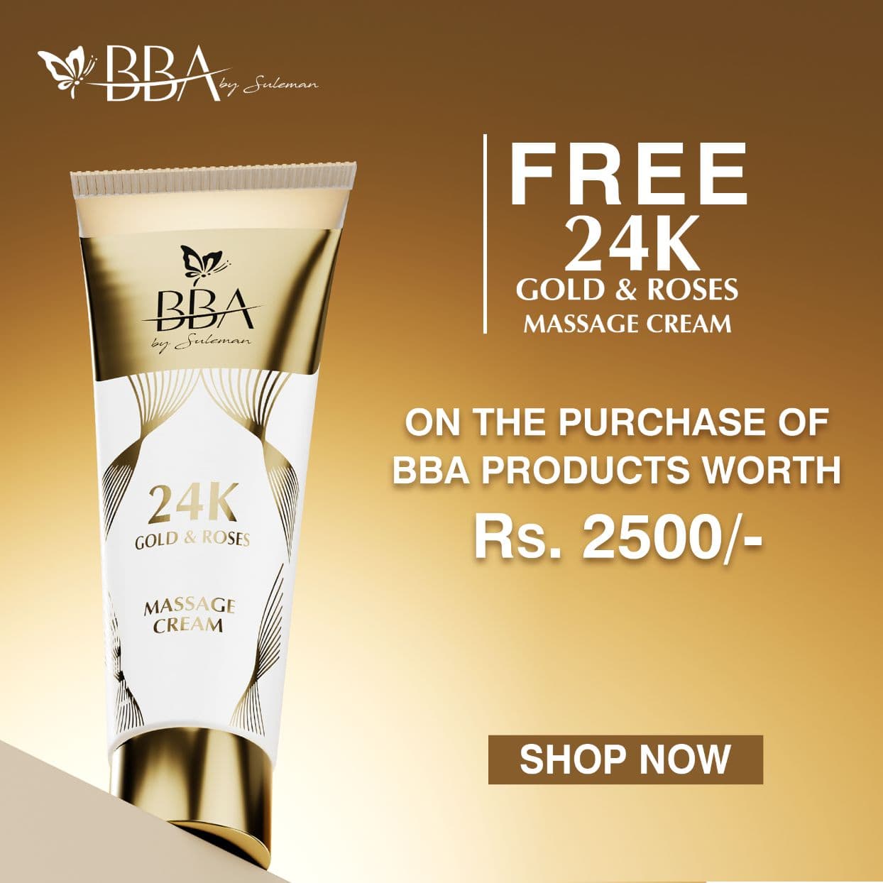 BBA by Suleman 24K gold & roses massage cream (FOC)