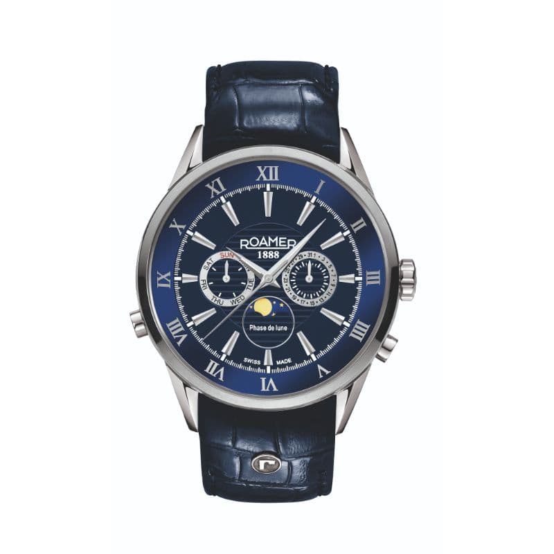 Roamer Gents Quartz Genuine Leather Watch 508821 41 43 05 Blue