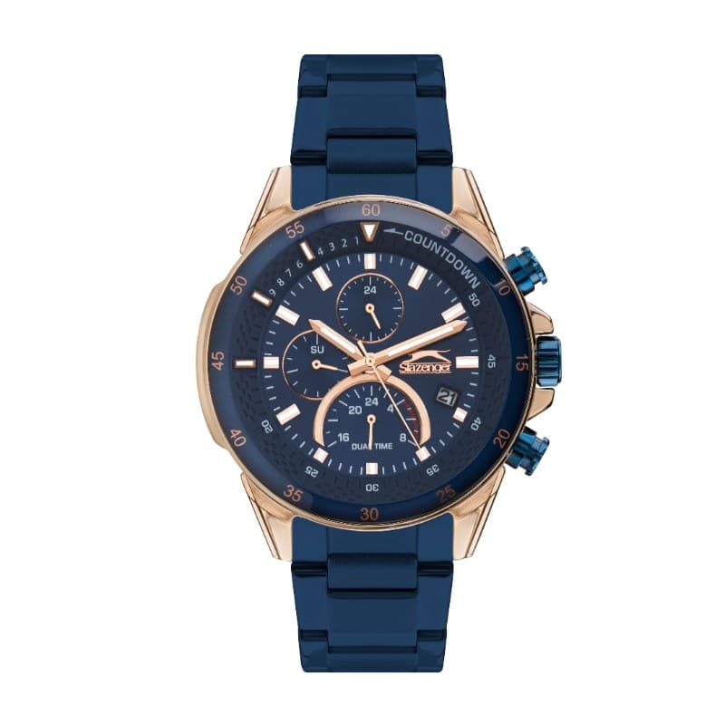 Slazenger Gents Stainless Steel Watch SL.9.2056.2.05 Blue