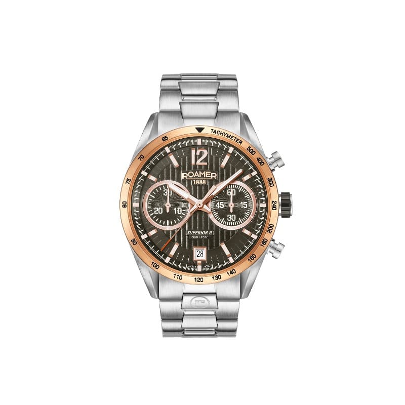 Roamer Gents Quartz Stainless Steel Watch 510902 49 64 50 Blackish Golden