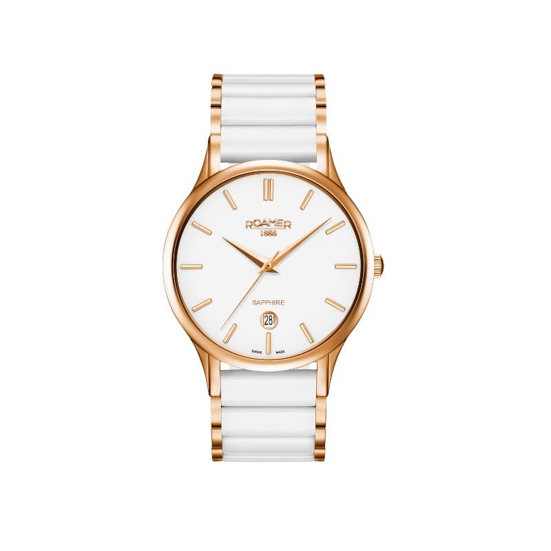 Roamer Mens Quartz Stainless Steel Watch 657833 49 25 60 White