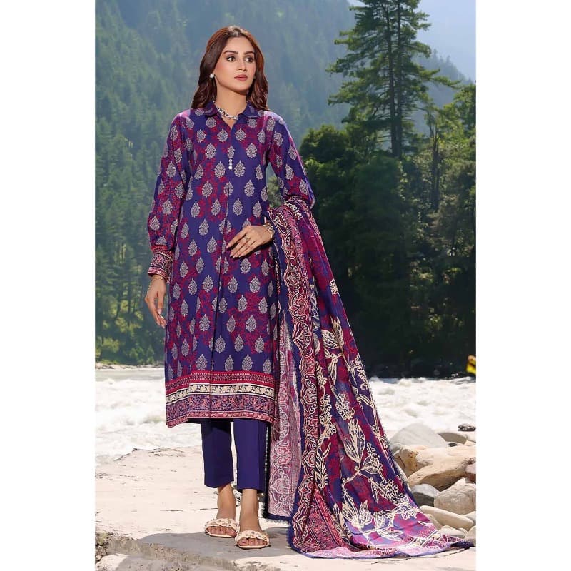 Ideas Khaddar Printed Unstitched Suit K-32013A 3PC