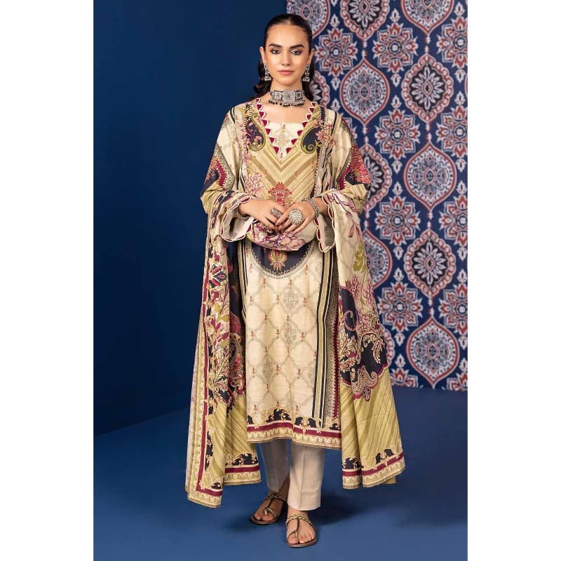 Ideas Khaddar Printed Unstitched Suit K-32017 3PC