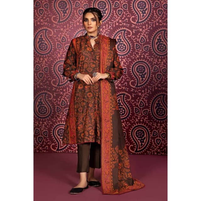 Ideas Cotton Linen Unstitched Suit K-32002 3PC
