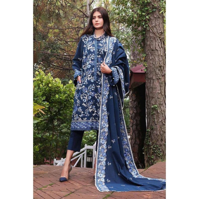 Ideas Embroidered Yarn Dyed Unstitched Suit YD-32007 3PC