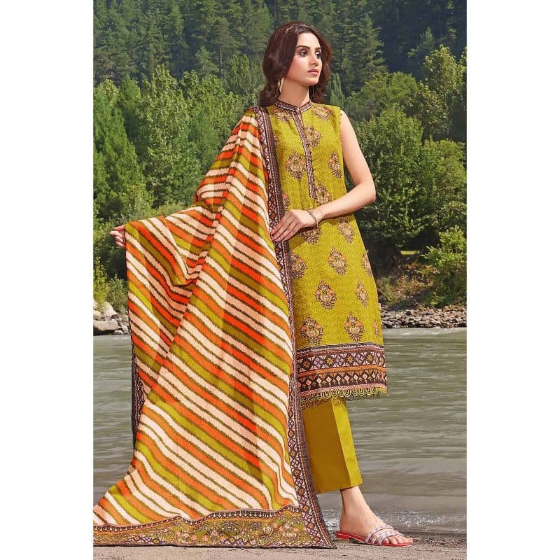 Ideas Printed Khaddar Unstitched Suit K-32046 A 3PC