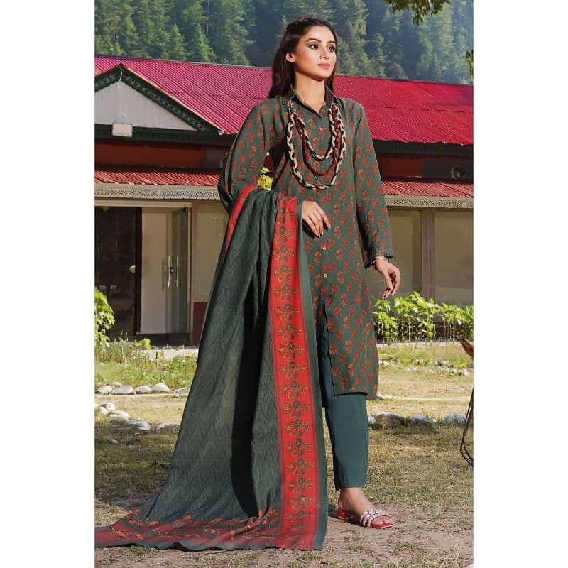 Ideas Printed Karandi Unstitched Suit AY-32004 3PC