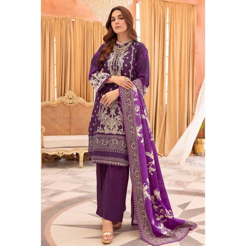 Ideas Embroidered Khaddar Unstitched Suit K-32040 3PC