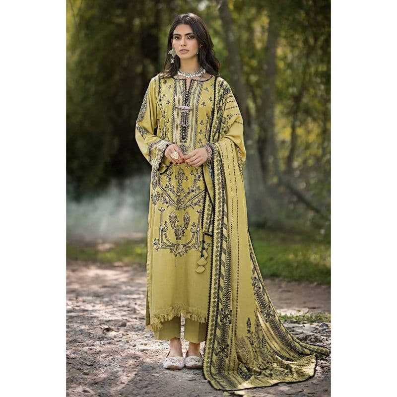 Ideas Embroidered Karandi Unstitched Suit AY-32012 3PC