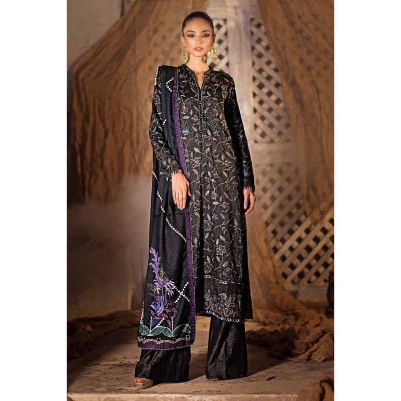 Ideas Embroidered Karandi Unstitched Suit AY-32037 3PC