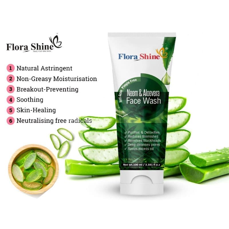 Flora Shine Neem & Aloevera Face Wash 100ml