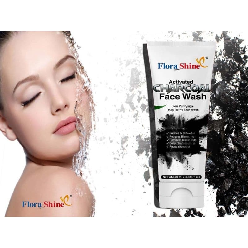 Flora Shine Activated Charcoal Facewash 100ml
