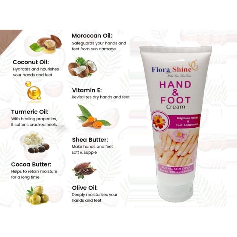 Flora Shine Brightening Hand & Foot Cream 100ml