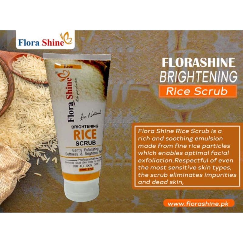 Flora Shine Brightening Rice Scrub 170ml