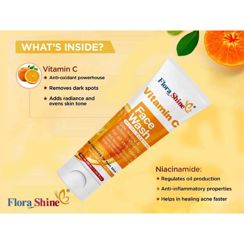 Flora Shine Vitamin C Face Wash 100ml