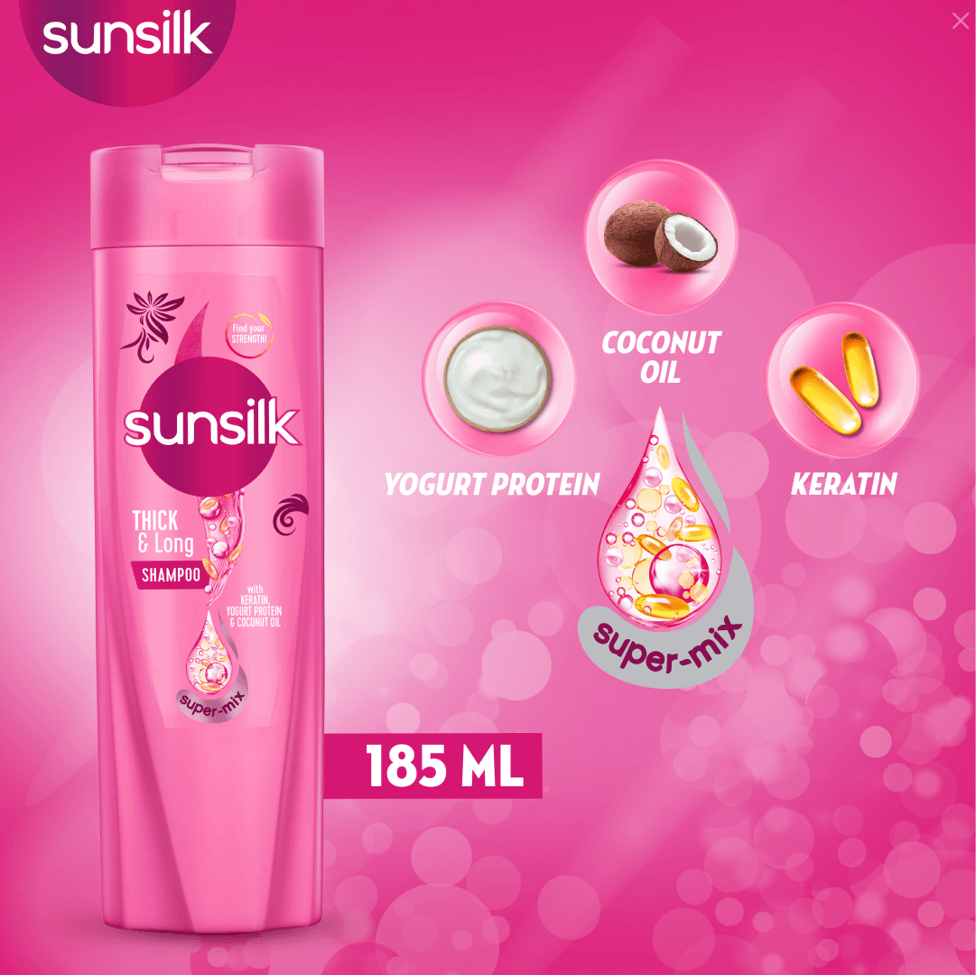 Sunsilk Thick & Long Shampoo 185ml