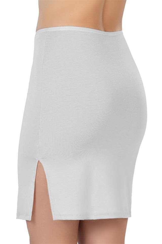 Emay 1438 Modal Cotton Midi Skirt - White