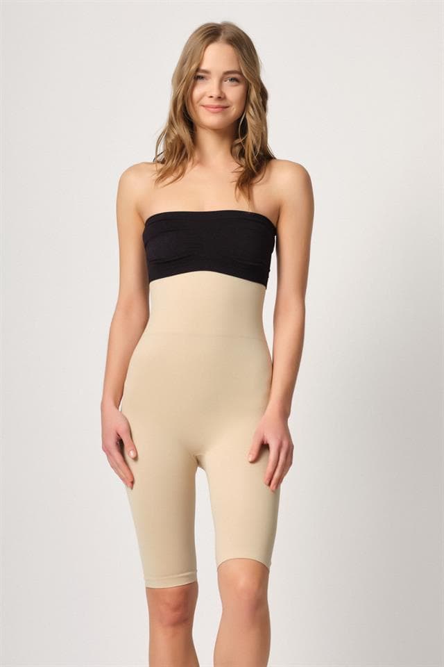 Emay 2044 High Waist Double Long Leg Corset - Ten (Beige)