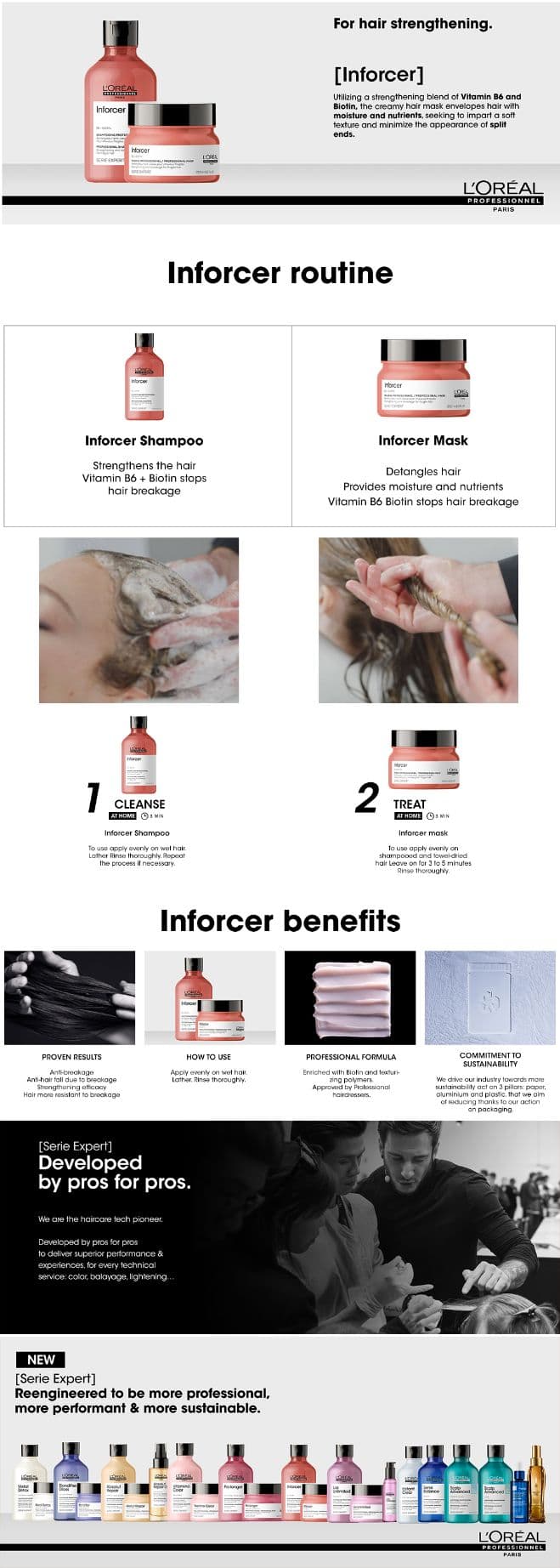 L'Oreal Professionnel Serie Expert Inforcer Mask 250ml - For Weak & Brittle Hair details