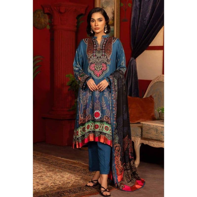 Ideas Digital Printed Linen Unstitched Suit LT-32024 3PC