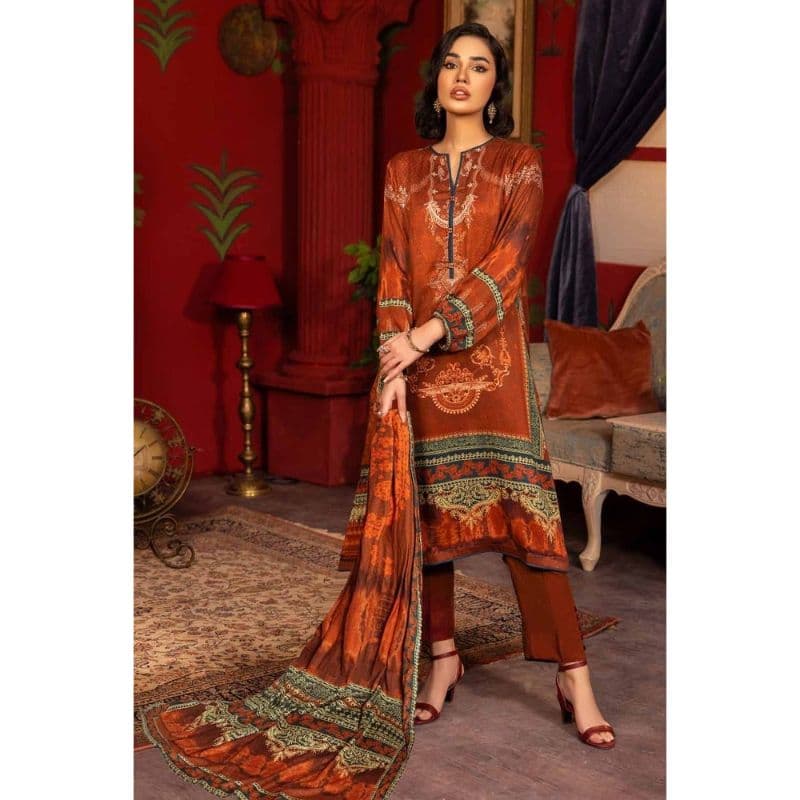 Ideas Digital Printed Linen Unstitched Suit LT-32025