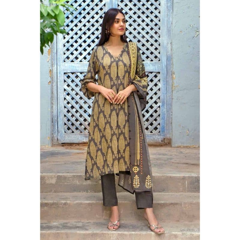 Ideas Digital Printed Dobby Linen Unstitched Suit LT-32023 A 3PC