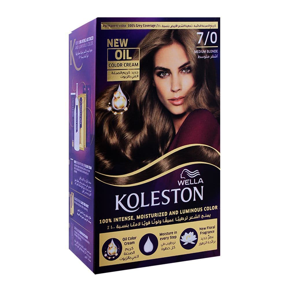 Wella Koleston Color Cream Kit 7/0 Medium Blonde Menap