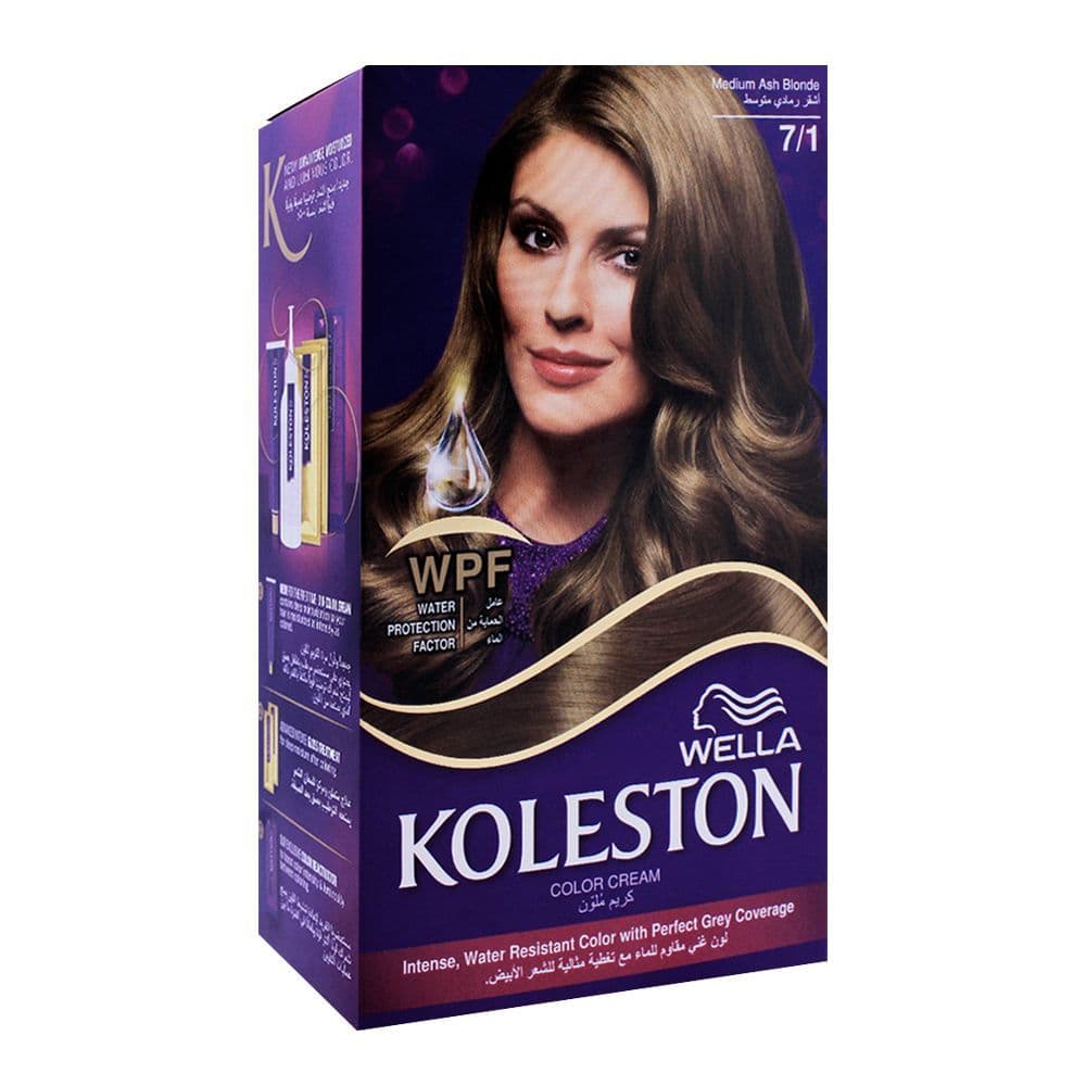 Wella Koleston Color Cream Kit 7/1 Medium Ash Blonde Menap