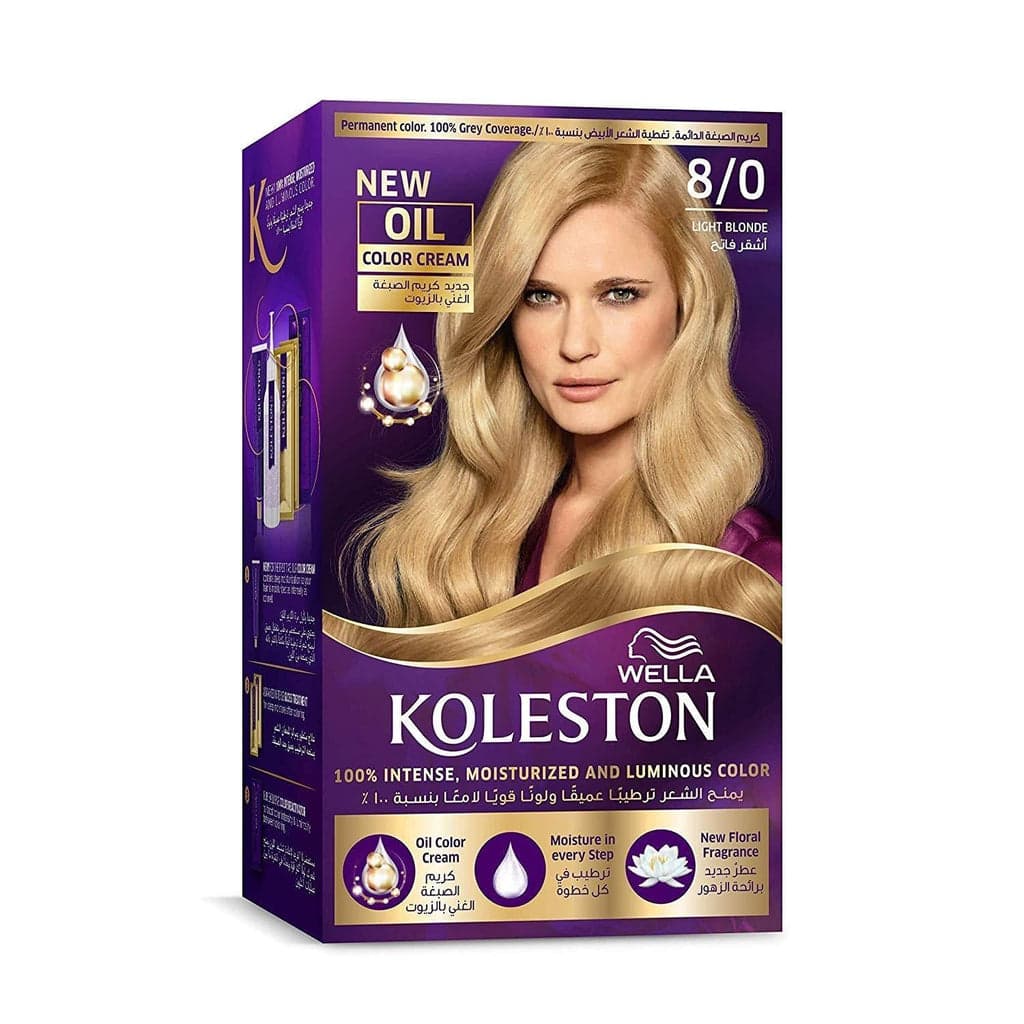 Wella Koleston Color Cream Kit 8/0 Light Blonde Menap