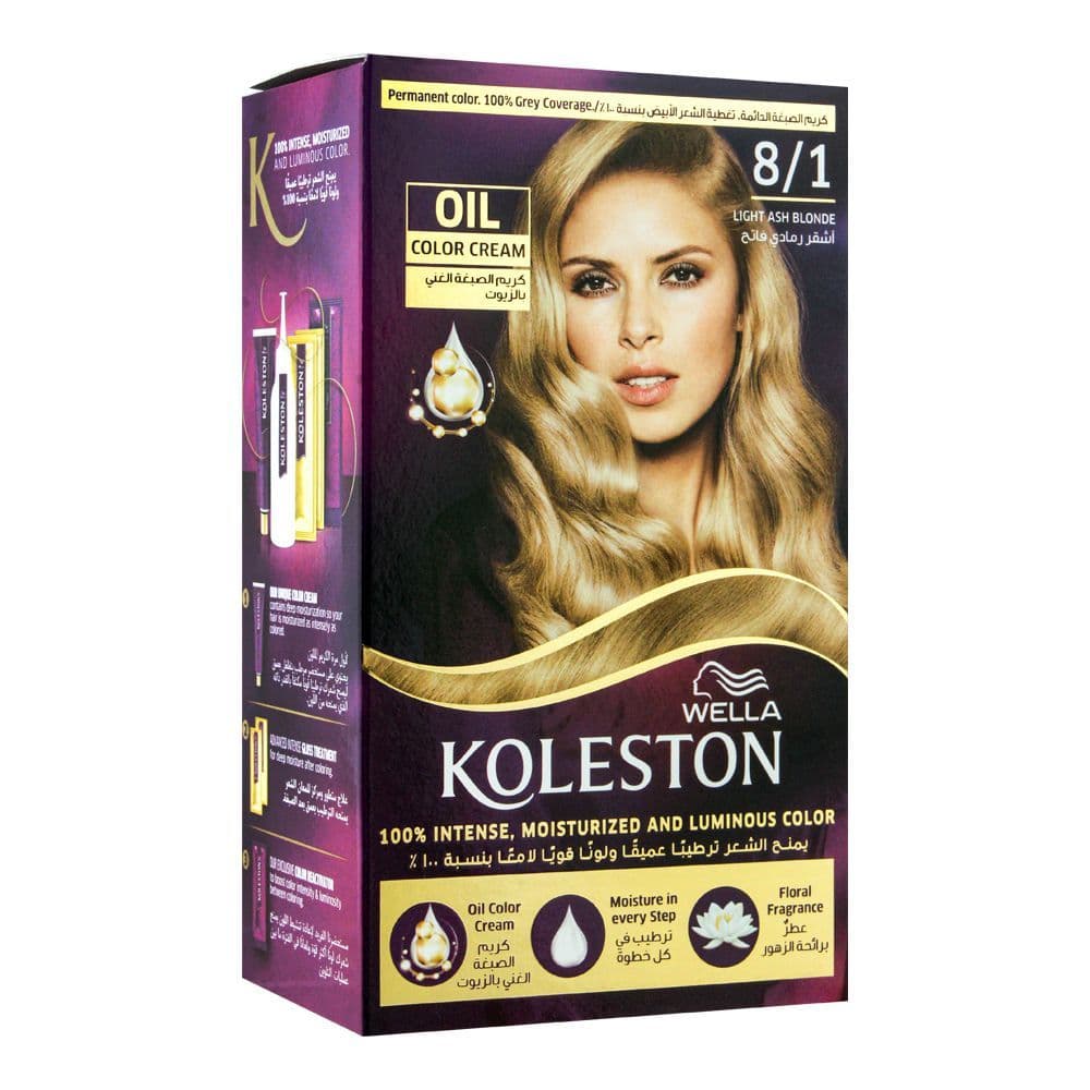 Wella Koleston Color Cream Kit 8/1 Light Ash Blonde